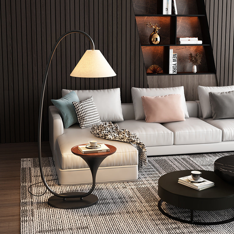 Modern Smart Wood Metal Standing Floor Lamp